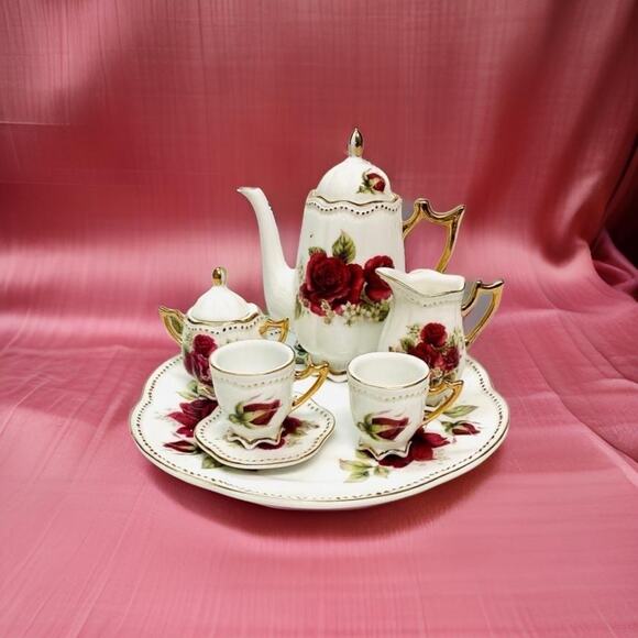 Miniature Dollhouse Tea Set, 9 pcs - Picture 10 of 10